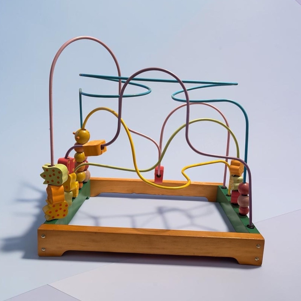 Wooden Bead Rollercoaster toy